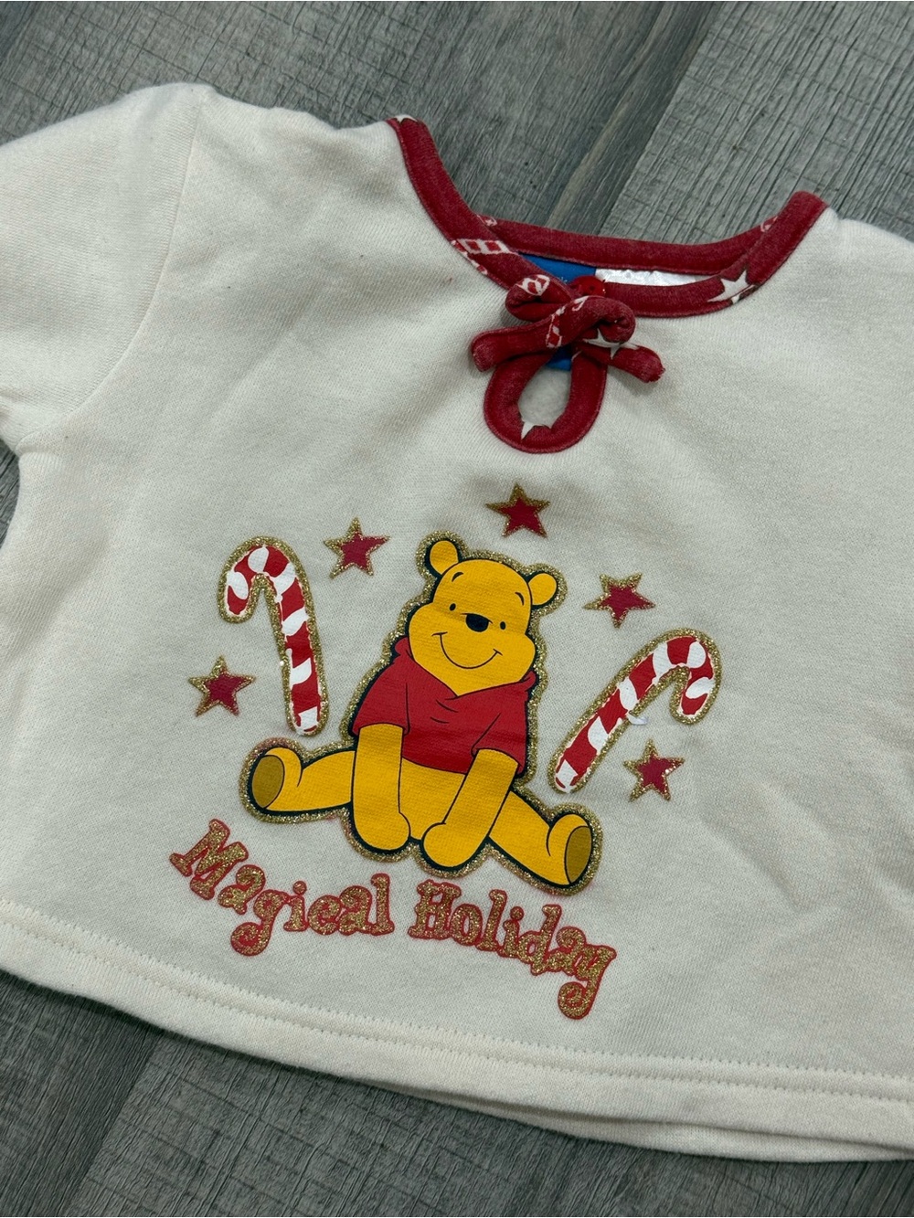 Vintage Disney Winnie the Pooh Christmas Magical Holiday long sleeve 12 months